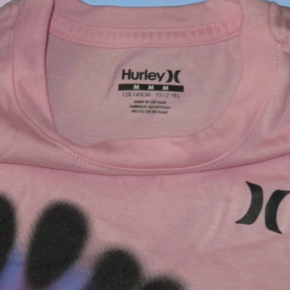 NWOT Hurley Pink Spiral Tie-Dye Crop Tee - Picture 5 of 6